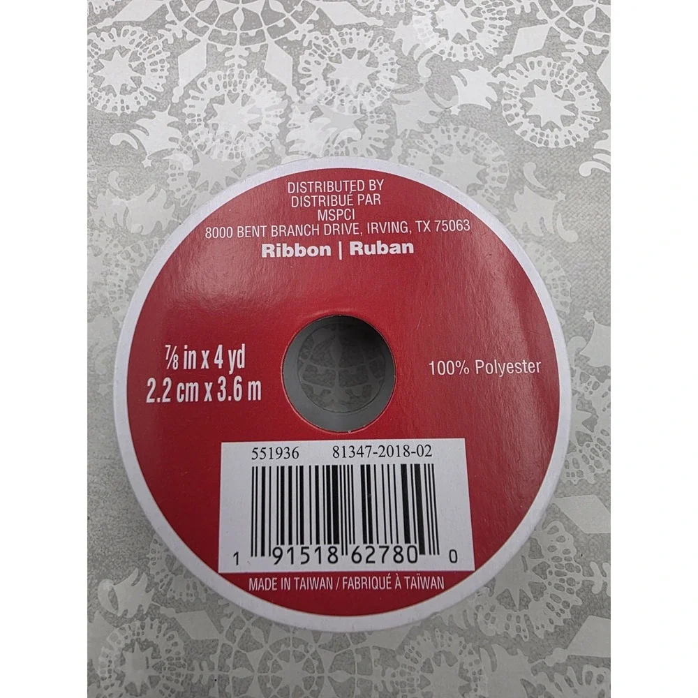 5 New Rolls Christmas Gingerbread Man Ribbon Red‎ Green Wreath Gift Crafting